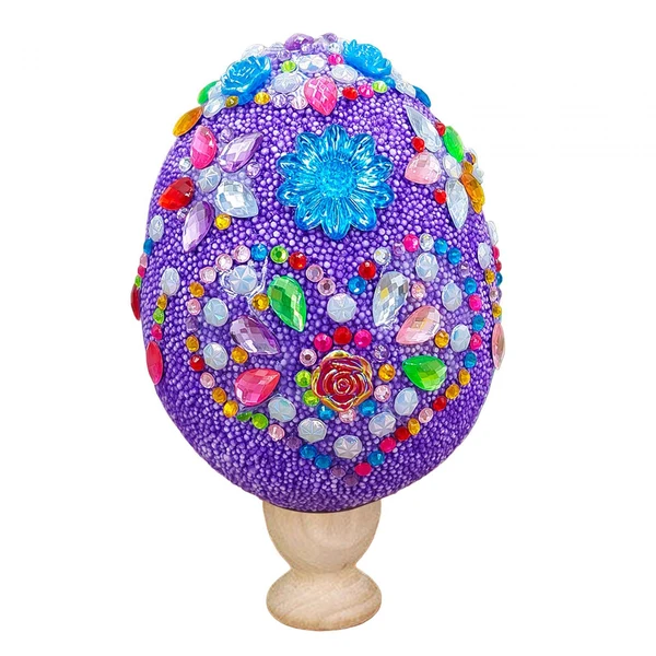 Premium Maxbell Easter DIY Sequin Snow Polymer Clay Easter Eggs for Kids Holiday Gift Violet Carefully Designed