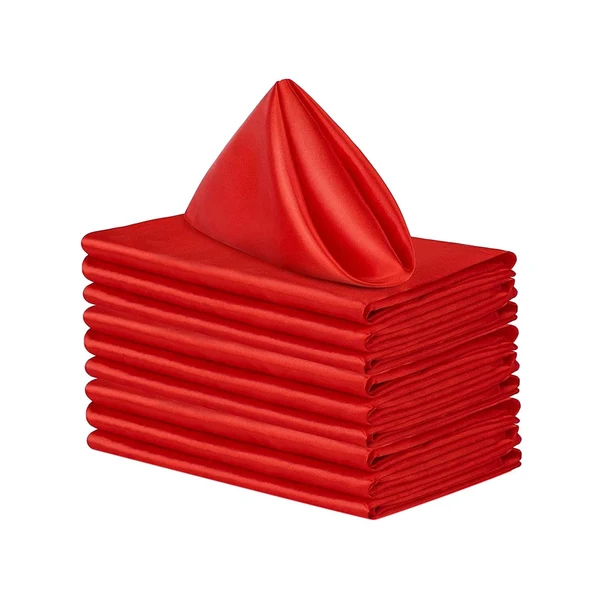 Sophisticated Maxbell 10x Weddings Party Napkins Portable Elegant for Events Banquets Weddings Red Recyclable