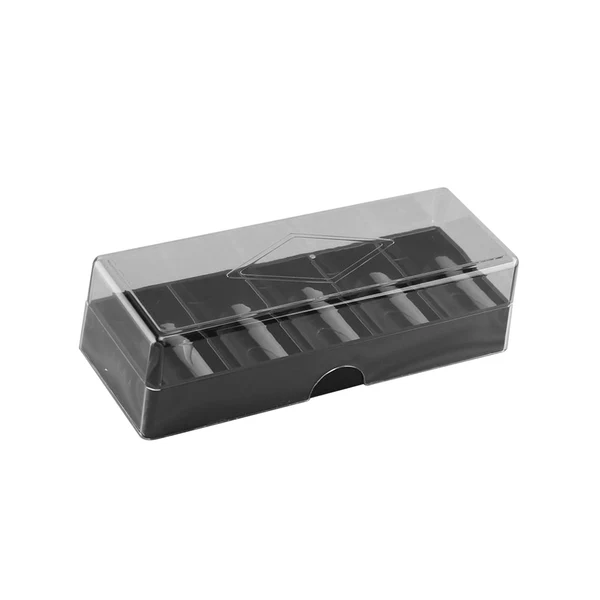 Sustainable Maxbell Acrylic Chips Tray Holds 100 Chips Carrier for Family Party Game Clay Chips Black With Lid Authentic