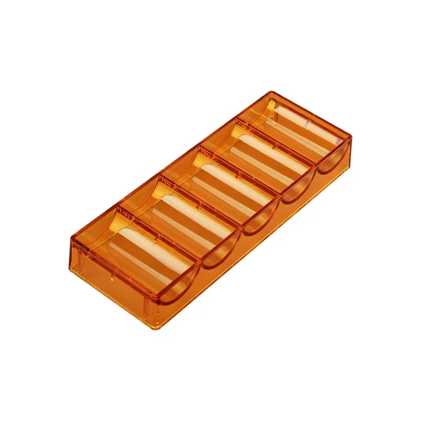 Fine Crafted Maxbell Acrylic Chips Tray Holds 100 Chips Carrier for Family Party Game Clay Chips Brown Without Lid Authentic