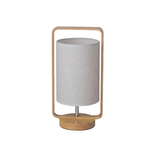 Flexible Maxbell Lampshades Wood Table Lamp Rechargeable for Living Room Desktop Farmhouse Grey Elegant