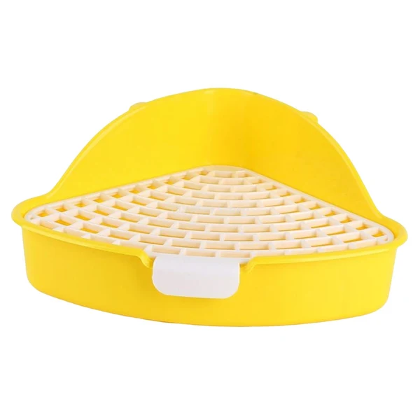 Exceptional Maxbell Pet Toilet Potty Trainer with Snap Fastener Other Animals Rabbit Litter Box Yellow Prestigious