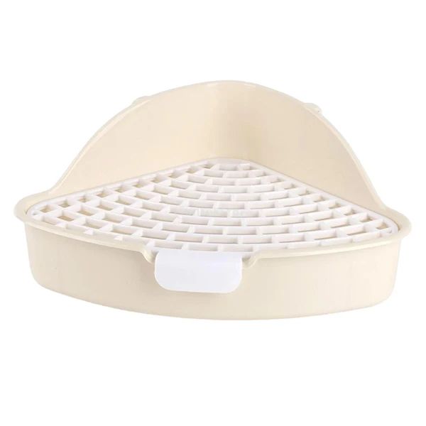Carefully Designed Maxbell Pet Toilet Potty Trainer with Snap Fastener Other Animals Rabbit Litter Box Beige Certified