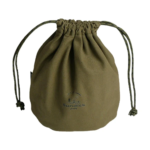 High-Performance Maxbell Canvas Drawstring Bag Cookware Kitchen Kit Durable for Fishing Climbing Green Small Breathable