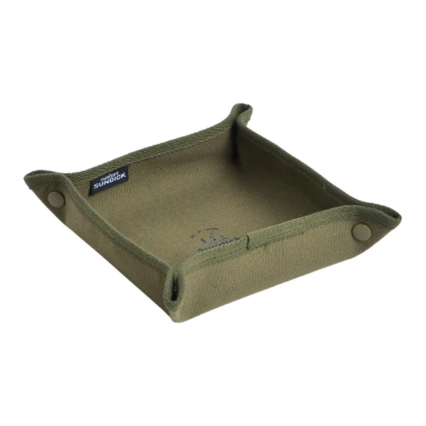 Prestigious Maxbell Outdoor Camping Serving Tray Baking Bowl Canvas Folding Plate for Country Green 30x30cm Premium