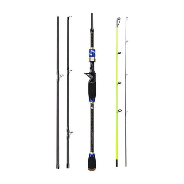Comfortable Maxbell Travel Fishing Rod 4 Section Casting Fishing Rod Ultralight 24T High Carbon 1.8m Luxury