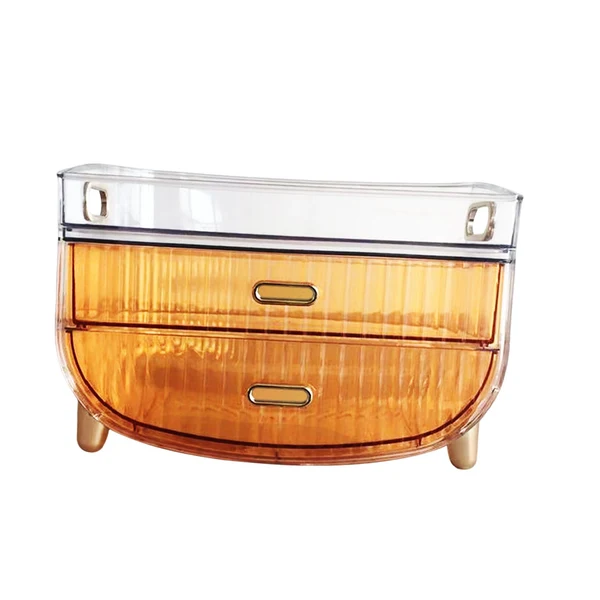 Easy-to-Use Maxbell Desktop Makeup Organizer Makeup Holder Caddy Makeup Organizer for Bathroom Orange Smooth