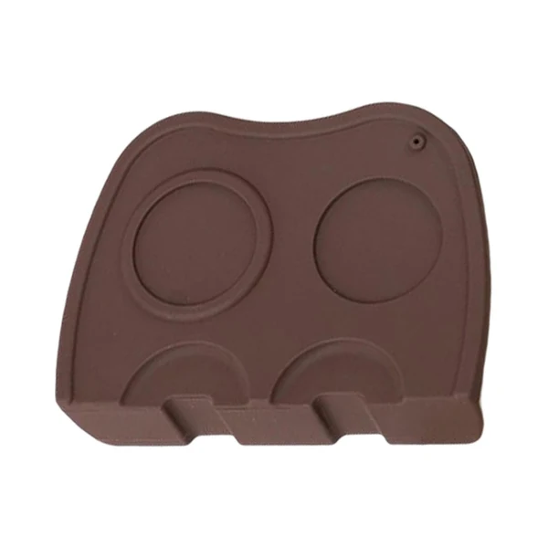 Official Maxbell Coffee Tamper Mat Counter Edge Holder for Kitchen Coffee Accessories Double Brown Elite