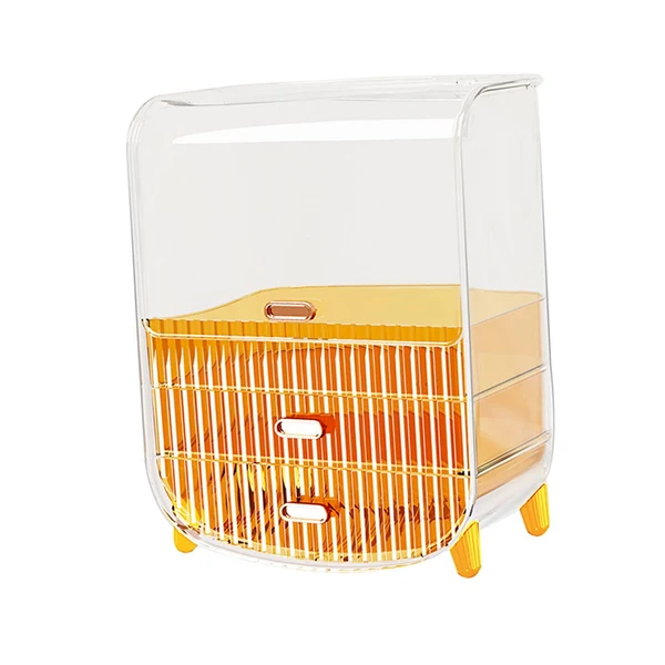 Environmentally Friendly Maxbell Large Capacity Bathroom Vanity Tray Lidded for Bathroom Countertop Office Orange Trusted