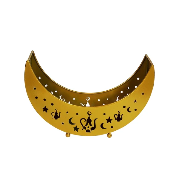 Quality Maxbell Eid Moon Shaped Trays Food Pastry Dessert Display Holder Wedding Decor Aureate Advanced
