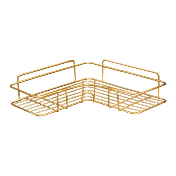 Minimalist Maxbell Iron Shower Organizer Shelf Waterproof Triangular Rack for RV Kitchen Toilet Aureate Flexible