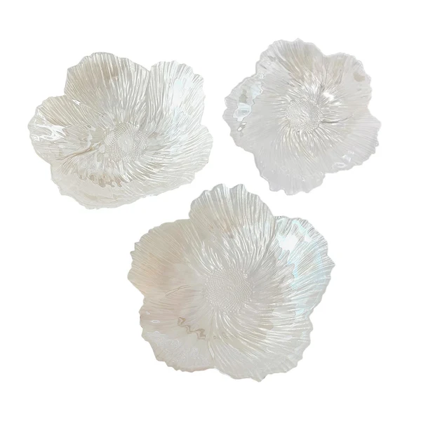 Exceptional Maxbell Household Snack Cake Dish Round White Dessert Plate for Home Pasta 33cm 27cm 21cm 3Pcs Durable