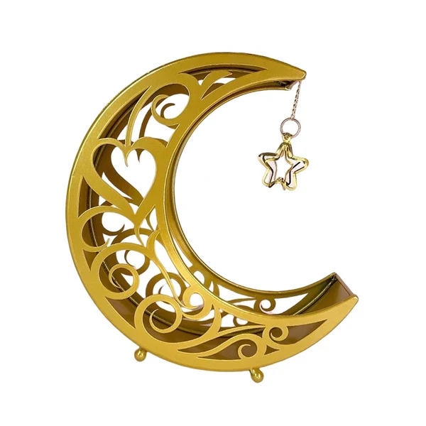 Top-Quality Maxbell Moon Eid Mubarak Serving Tray Snack Dessert Pastry Dishes for Ornament Style B Stylish
