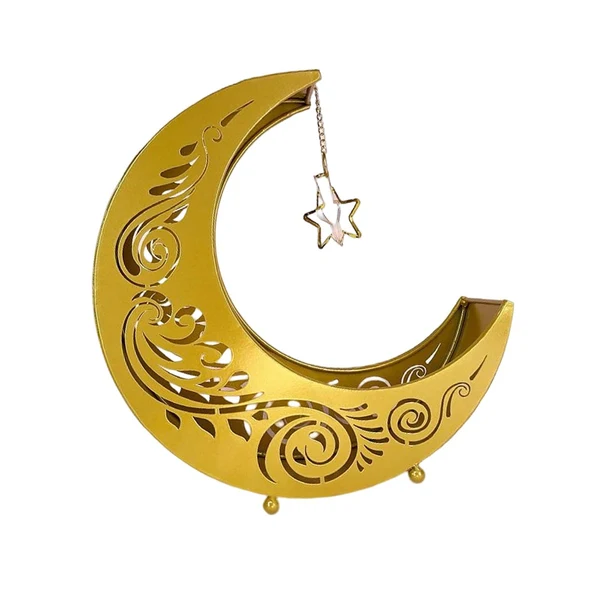 Excellent Maxbell Moon Eid Mubarak Serving Tray Snack Dessert Pastry Dishes for Ornament Style A Expertly Made