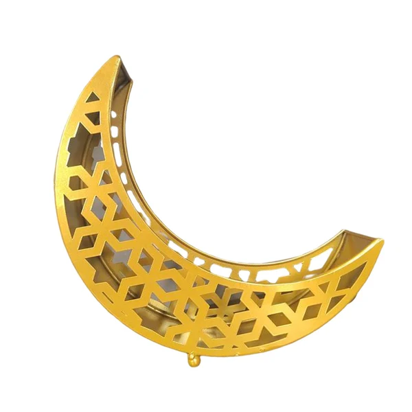 Lightweight Maxbell Moon Eid Mubarak Serving Tray Snack Dessert Pastry Dishes for Ornament Style E Versatile