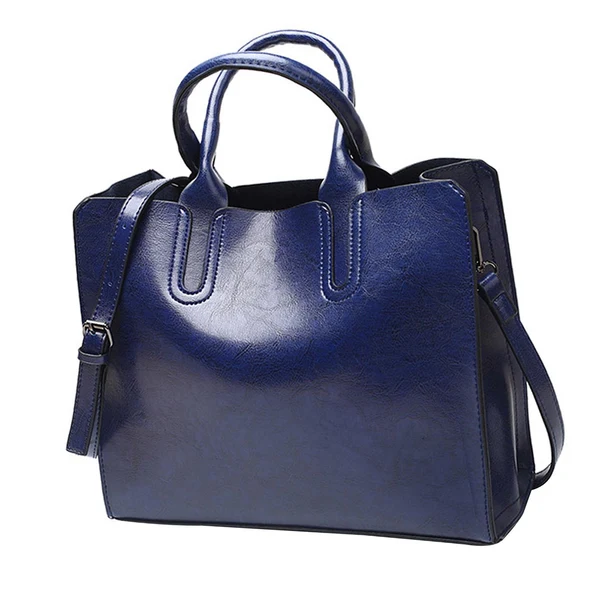 Innovative Maxbell Elegant Womens Leather Handbag Big Capacity Zipper Closure Top Handle Tote Blue Safe