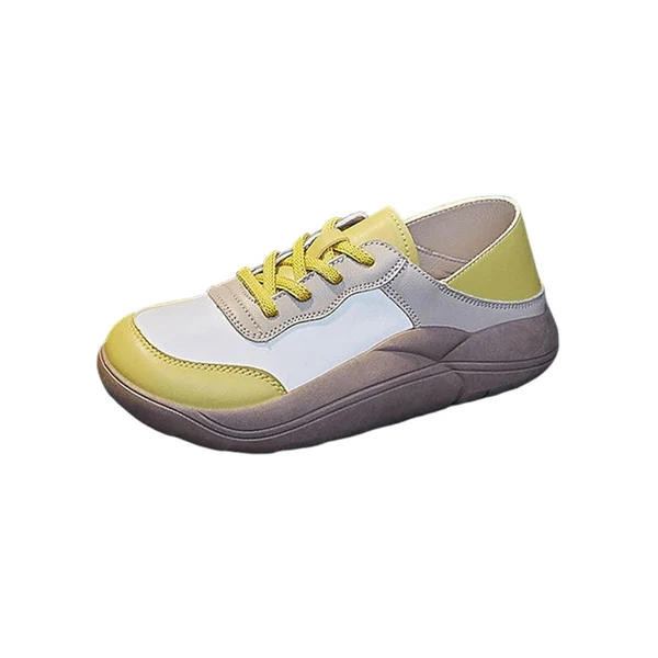 Innovative Maxbell Women's Casual Shoes Fashion Sneakers Outdoor Walking Shoes Thick Bottom 36 Yellow Refined