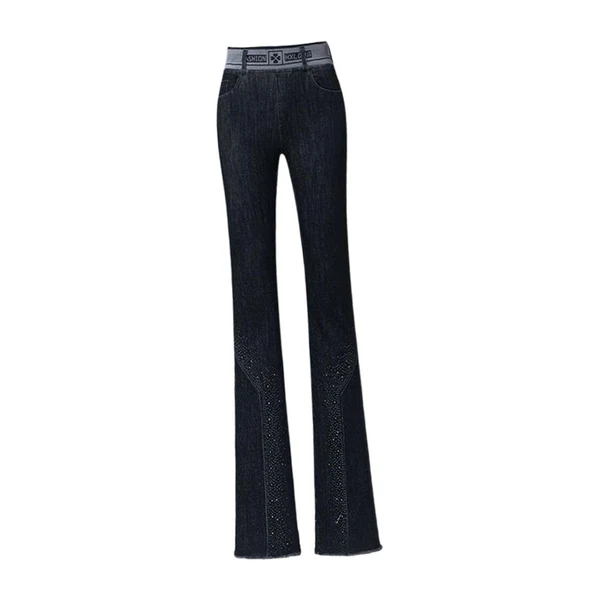 Traditional Maxbell Womens Denim Jean Comfortable High Waist Streetwear Skinny for Party Outdoor 30 black Superior
