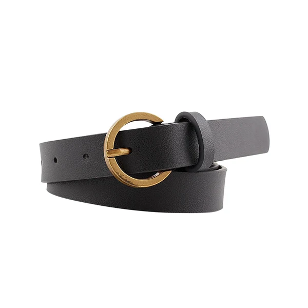 Relaxed Maxbell Women PU Leather Belt Lady Waist Belt Vintage Style Adjustable for Trouser Black Optimized