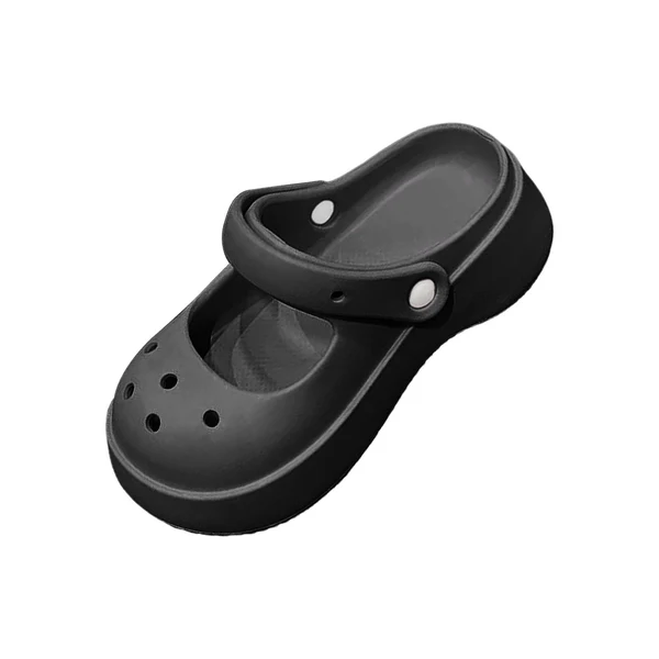 Carefully Designed Maxbell Clog Slipper Med Heels Waterproof Floor Slides Shoes for Women Men Bathroom Black 37 to 38 Prestigious
