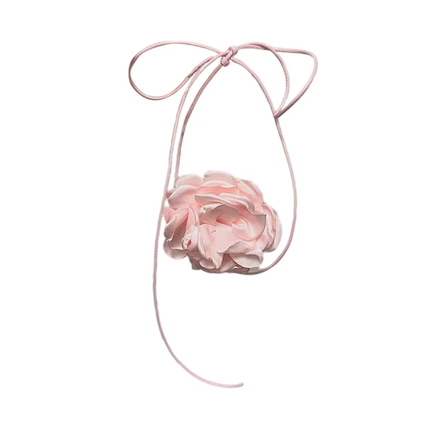 Easy-to-Use Maxbell Flower Choker Necklace for Women Neck Flower Choker Party Festival Halloween Pink Pure