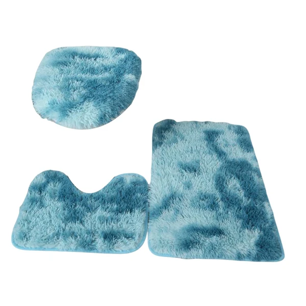 User-Friendly Maxbell 3Pcs bath Mats Set with Toilet Lid Cover Absorbent for Bathtubs Tub dark blue Organic