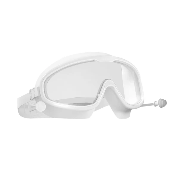 Fine Maxbell Swimming Goggles Swim Glasses Large Frame Diving Glasses with Earplugs White Clear Boxed Refined