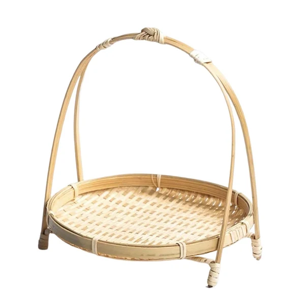 Optimized Maxbell Handwoven Fruit Basket Serving Trays Rattan for Kitchen Restaurant Table Sustainable