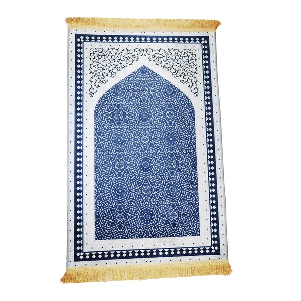 High-Performance Maxbell Elegant Muslim Prayer Rug Ramadan Gift Exquisite for Eid Bay Window Hallway blue Fine Crafted