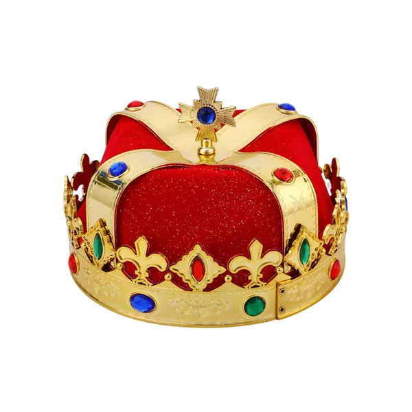 Exclusive Maxbell Royal King Crown Hat Theme Party Prop King Prince Crown for Prom Holiday Red Modern