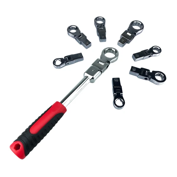 Organic Maxbell 9Pcs Flex Head Offset Ratcheting Wrench Flex Head Combination Wrench Set Environmentally Friendly