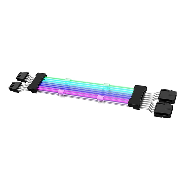 Stylish Maxbell Extension RGB Cable PSU Extension Cable Set PCIe Cable for Computer PC Black 2x8PIN Smart