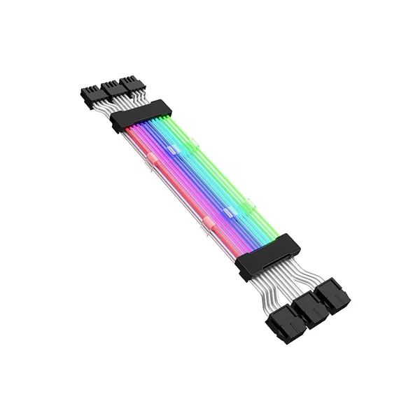 Exclusive Maxbell Extension RGB Cable PSU Extension Cable Set PCIe Cable for Computer PC Black 3x8PIN Organic