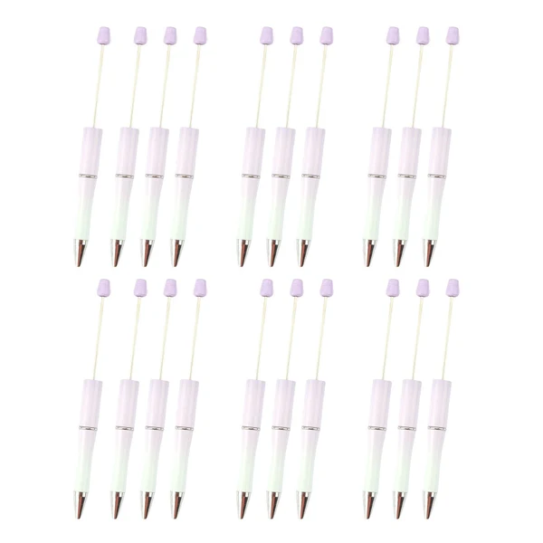 Outstanding Maxbell 20Pcs Bead Pens Ball Pen DIY Printable Creative for Exam Stationery Supplies Purple Clean