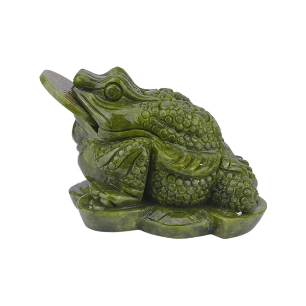 Contemporary Maxbell Feng Shui Ornament Chinese Toad Fortune Sculpture Collectible for Desk Decor Organic