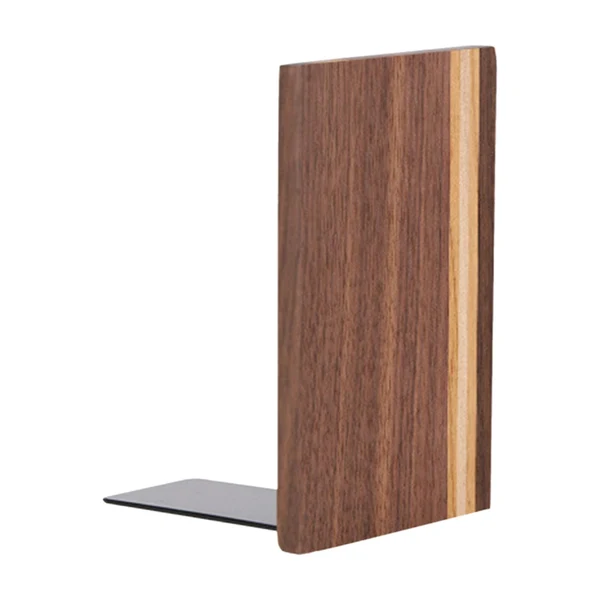 Crafted Maxbell Wooden Books Ends Organizer Shelf Solid for Heavy Books Bookshelf Bedroom Relaxed
