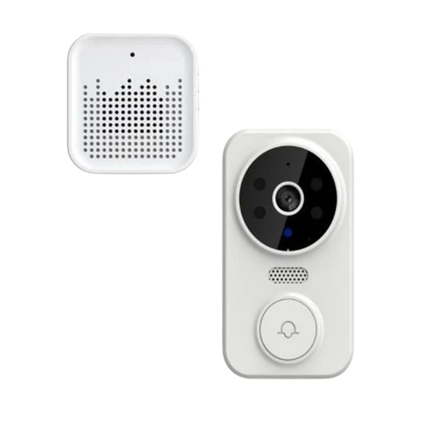 Luxury Maxbell Wireless Doorbell Camera Two Way Calls App Control WiFi Doorbell Door Chime White Soft