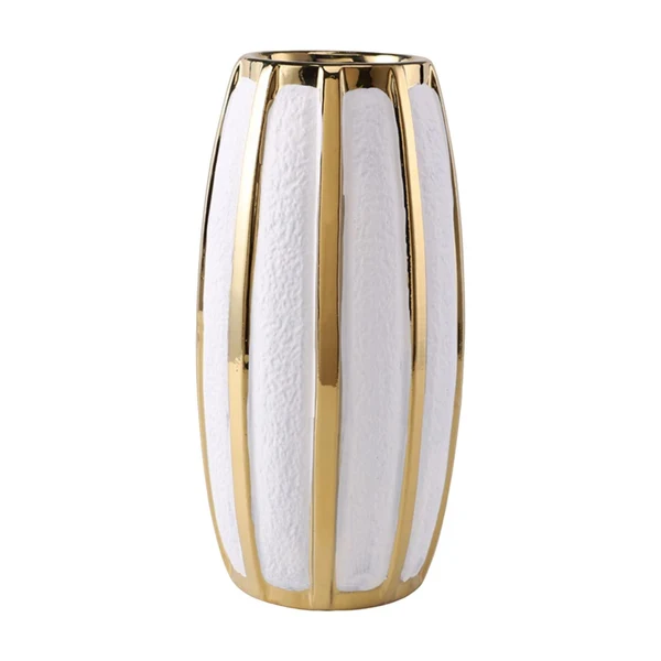 High-Grade Maxbell Ceramic Vase Desktop Vase Decorative Art Vases for Mantel Wedding Home Decor 14cmx25.5cm Solid