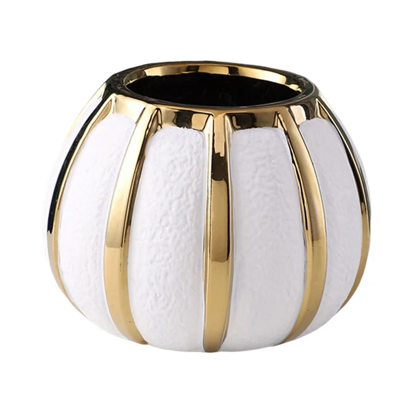 Lightweight Maxbell Ceramic Vase Desktop Vase Decorative Art Vases for Mantel Wedding Home Decor 20cmx14.7cm Stylish