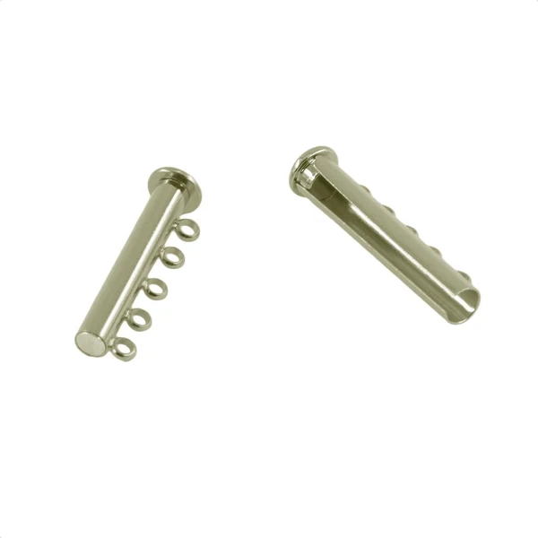 Crafted Maxbell 10 Pieces 5 Row Magnetic Tube Clasps Hooks For DIY Jewelry Findings Silver Excellent