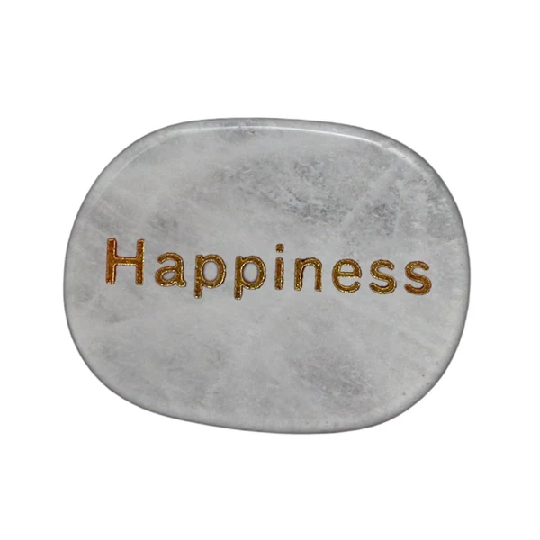 Detailed Maxbell Oval Shaped Engraved Stone Polished Tumble Stones for Home Decor Arts Crafts White Long-Lasting