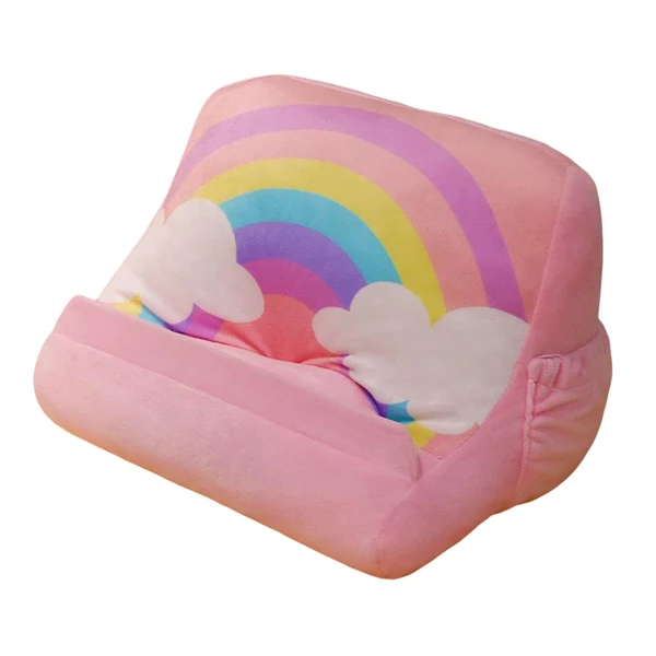 Reusable Maxbell Pillow Holder Tablet Stand with Elastic Pockets Desktop Holder for Cookbook Rainbow Genuine