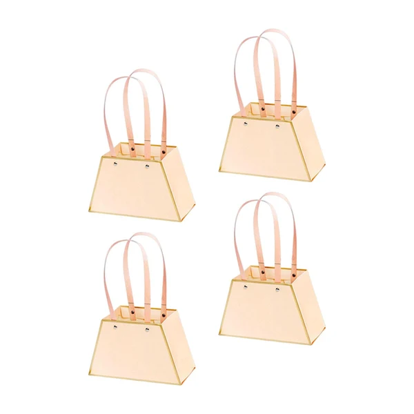 Pure Maxbell 4 Pieces Portable Bouquet Bags Box Waterproof for Classmates Lovers Family Pink Enhanced