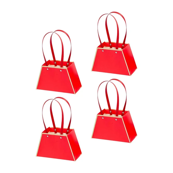 Official Maxbell 4 Pieces Portable Bouquet Bags Box Waterproof for Classmates Lovers Family Red Reliable