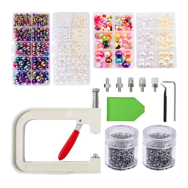 World-Class Maxbell Pearl Setting Machine Kit Pearl Rivet Buttons Hand Press Pearl Setting Tools High-Quality