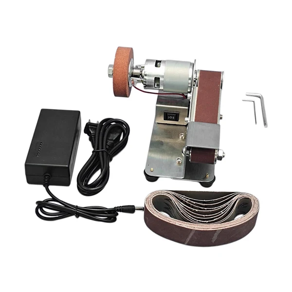 Premium Material Maxbell Adjustable Speed Mini Belt Sander US Plug Adapter Dustproof for Welding Style D Comfortable