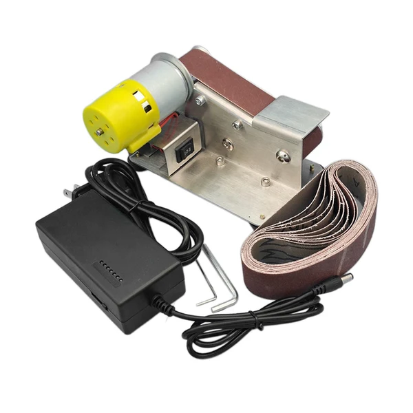 Exclusive Maxbell Adjustable Speed Mini Belt Sander US Plug Adapter Dustproof for Welding Style A Trendy