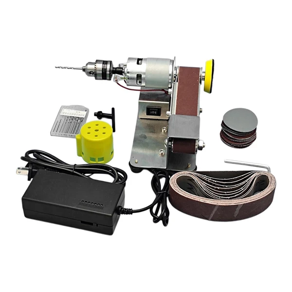 Original Design Maxbell Adjustable Speed Mini Belt Sander US Plug Adapter Dustproof for Welding Style E Exceptional
