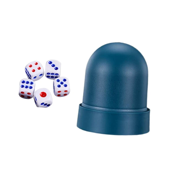 Healthy Maxbell Dice Cup Upgraded Flap W 5 Dices Bar Dice Professional for Restaurant Party Green Casual