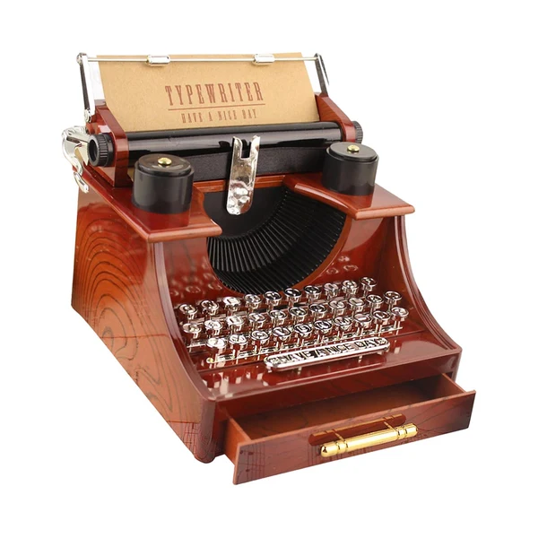 High-End Maxbell Typewriter Music Box Desktop Collectible Vintage music box for Gift Next-Generation